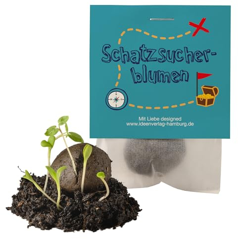 Ideenverlag HAMBURG 10x Schatzsucher Samenbomben Kindergeburtstag/Schatzsuche Mitgebsel Schatzsuchegeburtstag Geschenke Kleinigkeiten