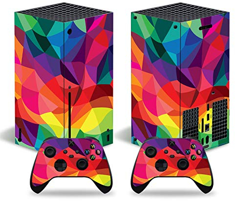 SKINOWN Schutzfolie für Xbox Series X Konsole, bunte Blöcke