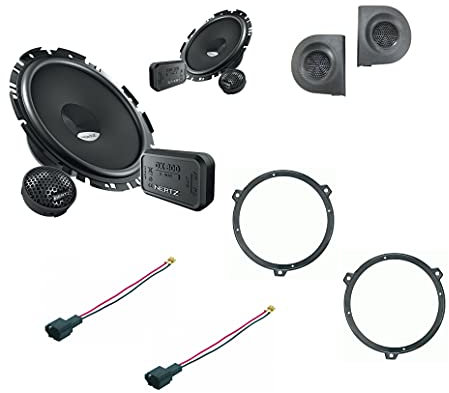Kit 4 Casse Compatibile con Fiat Panda dal 2003 al 2012 169 seconda serie Con Adattatori E Supporti tweeter e Altoparlanti Hertz POSTERIORE dsk 170.3