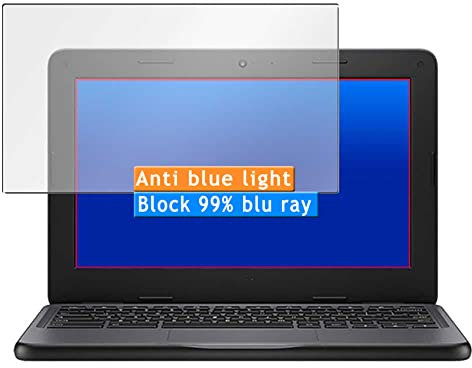 Vaxson 2-Pack Anti Blue Light Screen Protector, compatible with DELL Chromebook 11 3100 Education 11, TPU Guard Film Protectors Sticker [NOT Tempered Glass] New