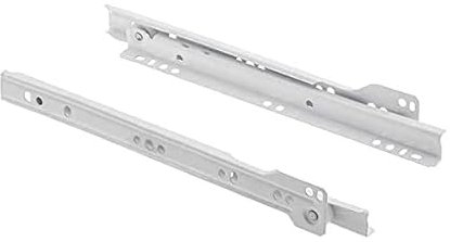 Just Accessories – Metal Drawer Slides/Runners Bottom Mount White 450mm 1 Pair