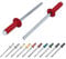 Confezione da 400 rivetti ciechi verniciati, 4,0 x 14 mm, testa a cupola, DIN 7337, rivetti in alluminio e mandrino in acciaio, rivetti pop (400, rosso rubino RAL 3003)