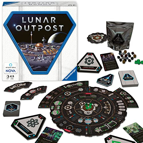 Ravensburger Lunar Outpost Brettspiel ab 10 Jahren - Arbeiten Sie zusammen, um eine Basis auf dem Mond zu bauen