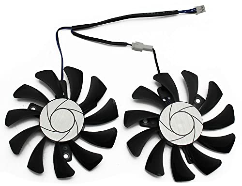 Veciado 75Mm 2Pin GTX1050Ti GPU Refroidisseur Double Ventilateur pour GTX 1050Ti GTX-1050-Ti-4GT-OC Refroidissement de Carte Graphique