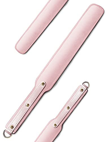 Ueemph Cravache d'équitation de 45,7 cm, Pagaie en Cuir Rose, Pagaie de Tapis Super Durable, Equipement Équitation Cheval, Cultures Équestres (Rose)