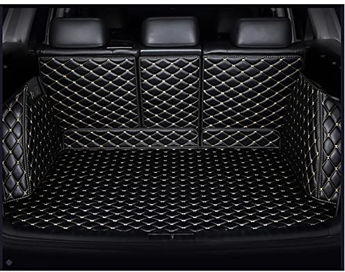 Auto Kofferraummatten Kofferraummatte Für Hyundai Kona Kauai Electric Kona EV OS 2018-2022 Vollständige Abdeckung Wasserdichter Schutz Automatten Autozubehör Schutzmatte (Color : Black Beige)
