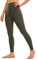 CRZ YOGA Gebürstetes Gefühl Damen Sport Leggings Yogahose High Waist Blickdicht Fitness Leggins Sporthose - 71cm Olivgrun 40