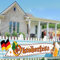 Shinybox Oktoberfest Banner Deko, Bayrisch Wiesn Oktoberfestdeko Blau mit Weiße Girlande, Oktoberfest Thema Party, Oktoberfest Outdoor Party Dekoration für Zubehör Indoor und Outdoor 300 x 50cm(A)