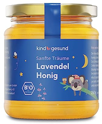 kindgesund Bio Lavendel Honig für Kinder – Wohltuender Honig im Glas – 250 g