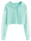 Cicy Bell Kapuzenpullover Für Mädchen Kinder Crop Tops Niedlich Plaid Langarm Mode Hoodie Sweatshirts Grün 160