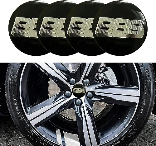 VeroCh 4 Stück 80MM Auto Center Nabenkappen Aufkleber,Für BBS,ABS Emblem Aufkleber Wasserdicht Staubdicht Ersetzbar Radnabenabdeckung,D