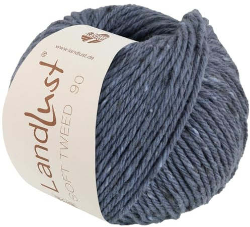 LANA GROSSA Landlust Soft Tweed 90 | Klassisch verzwirntes Tweedgarn aus Schurwolle mit mehrfarbigen Noppen | Handstrickgarn aus 100% Merinowolle | 50g Wolle zum Stricken & Häkeln | 90m Garn FB21