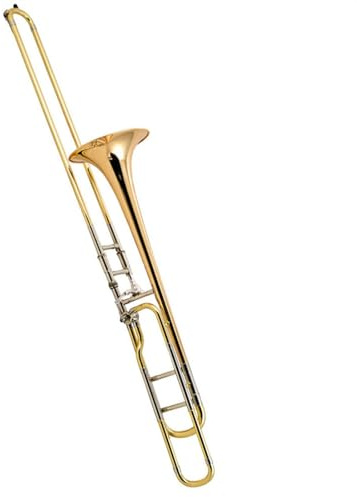 Posaune Instrument Alt-Wechselposaune, Messinglack, Goldzug-Posauneinstrument Mit Zubehör