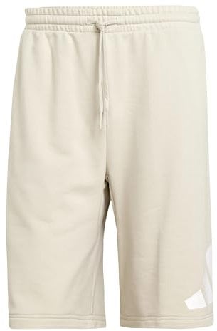 adidas Herren Essentials BIG Logo French Terry Short, Wonder Alumina/White, L