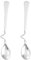WUSJCOF 2 pièces Cuillère à Miel，Confiture Acier Inoxydable Argent 12,6x2cm