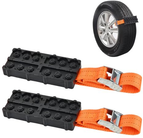 2 Stück Schneeketten Gummi Auto SchneeKetten Anfahrhilfe Wohnmobil Recovery Tracks Rad-Reifenkette Universal Anfahrhilfe für Auto Sandbleche Offroad Traktionshilfe Gripmatte für alle Reifenarten
