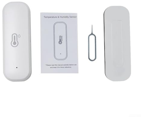 1 sensor inalámbrico de temperatura y humedad para interiores, para Tuya para detector de humedad de temperatura inteligente WiFi para el hogar (para zigbee)