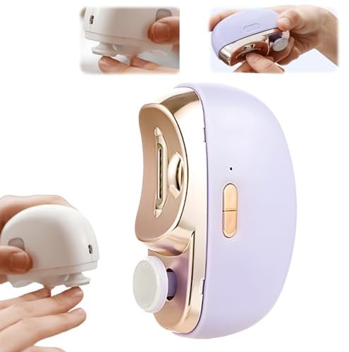 3 in 1 Automatic Electric Nail Clipper with Polishing, 2025 New Electric Nail Clipper, Nail Clipper with 2 Adjustable Speeds, Nail Trimmer for Seniors, Kids, Adults (Purple)