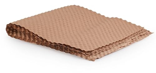 Lot de 50 feuilles papier bulle kraft biodégradable BioBul (0,5m x 1m) – Protection écologique pour déménagement, emballage colis, calage anti-choc recyclable, alternative au plastique.