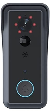 ZKLGS Video Doorbell Wireless, Tuya Smart Low Power Doorbell Humanoid Filter PIR Alarm HD 1080p Remote Wake Up for Home Security