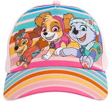 Paw Patrol Kappe für Mädchen - Rainbow Kinder Cap Basecap Baseballkappe verstellbar Rosa
