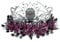 Pretty In Punk Skull Tiara With Purple Tinsel Trim Halloween Fancy Dress Accessory