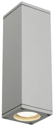 SLV THEO UP/DOWN OUT Wandleuchte, eckig, silbergrau GU10, max. 2x35W, Grau