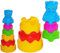 alles-meine.de GmbH XL- Steckpyramide - Kunststoff mit Aufsätzen - Teddy Steckspiel Baby/Sortierspiel Motorik Pyramide groß - Motorikspiel zum Stecken für Kinder - Motorikspiel..