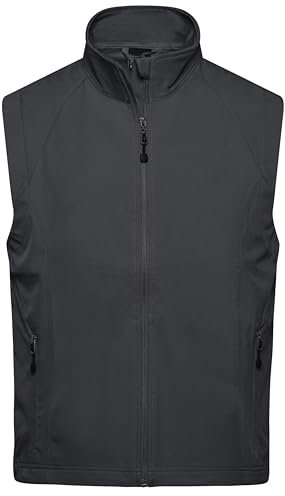 James & Nicholson Herren Softshell Weste - Praktische Weste aus elastischem Softshell | Farbe: black | Grösse: 3XL