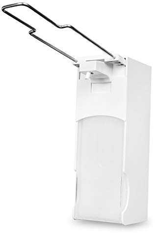 Semy Top Armhebel-Dosierspender für Seifen aus Kunststoff, nachfüllbar, weiß, 1000 ml, 100x280x90 mm, 1er Pack (1 x 1 Stück)
