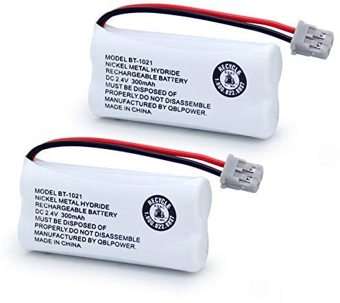 QBLPOWER BT1021 BBTG0798001 Battery For Uniden DECT 6.0 BT1008 BT-1021 BT1016 Cordless Phone Rechargeable 2.4V NIMH (2 Pack)