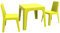 resol Cris Set Bambini di 1 Tavolo e 2 sedie, plastica e Polipropilene, Verde Lime, 60 x 51 x 78 cm, 3 Pezzi