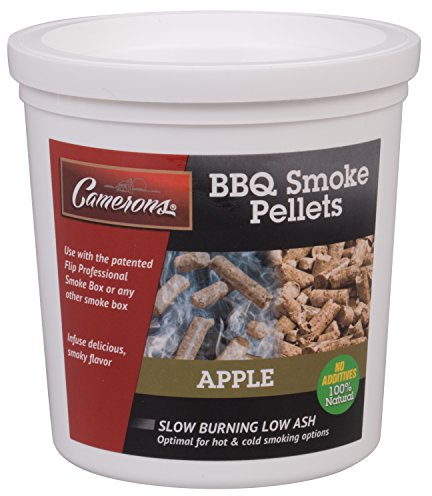 Camerons Räucherholz-Pellets (Apfel, 1 Pin), ofengetrocknete Grill-Pellets, 100 % natürliche Grill-Räucherchips, für Pellot-Smoker und Pellet-Grills, einfache Verbrennung, rauchigen Geschmack