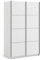 Furniture To Go | Verona Sliding Wardrobe 120cm in White with White Doors with 2 Shelves