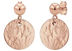 Elli Ohrringe Damen Ohrhänger Plättchen Gehämmert Vintage Antik Look in 925 Sterling Silber