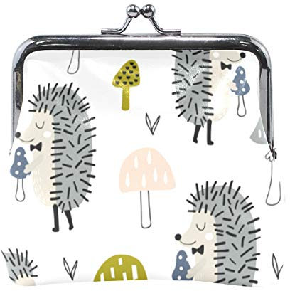 AJINGA Deset Alpaka Freehand Münzbörse Kürbis Leder Münzbörse Druckknopf Verschluss Clutch