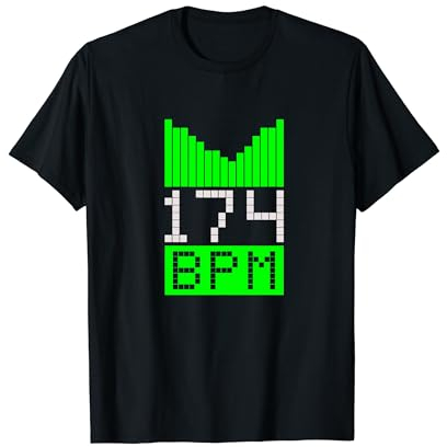Drum & Bass 174 BPM - Jungle DNB Neurofunk DJ Party Festival T-Shirt