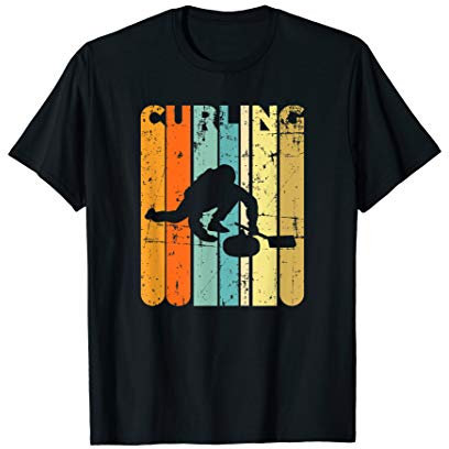 Retro Curling Vintage Eisstockschießen Eis Curling T-Shirt