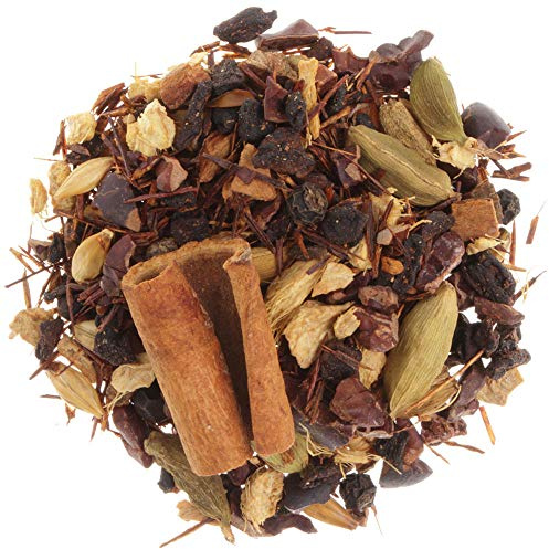 AURESA Ayurveda Tee Gemütswärmer | Kräutertee mit Rooibos, Kakao-Stücken und Zimt | Gute Laune Mischung für die Tasse