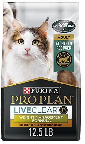 Purina Pro Plan LiveClear Allergen Reducer Cat Food Weight Control, 12.5 lb