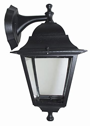 Rustikale Gartenlaterne ERNINE Aluminium IP44 E27 Wandlampe Außenleuchte Garten Hof Haustür Terrasse