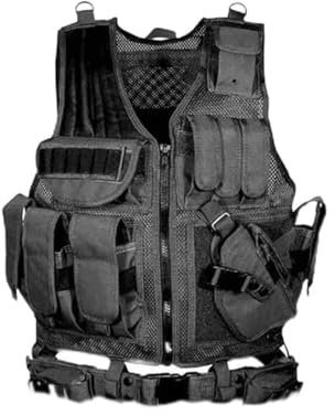 YuTing Gilet Homme Militaire Tactique armée Polyester Gilet, Camping en Plein air Chasse pêche Paintball SWAT CS Jeu entraînement au Combat