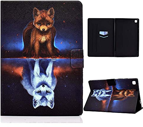 CasaFuny Coque Etui pour Samsung Galaxy Tab A7 10.4 2020 Housse de Protection Fonction Veille/Réveil Automatique pour Tablette Samsung Galaxy Tab A7 SM-T500/T505/T507 10.4 2020,Renard