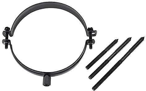Fumio Ofenrohrhalter Rohrhalter Rohrschelle Halter Ofenrohr Schwarz (110 mm)
