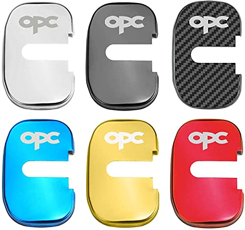 4 Stück Edelstahl Auto Türschloss Abdeckung für Opel Opc Vauxhall VXR Insignia Astra, Edelstahl Auto Türschlossabdeckung, Door Lock Cover Zubehör Türverriegelung Abdeckung