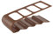 Supporto da scaffale con Supporto a Quattro Fili Supporto da Tavolo in plastica Supporto per scaffali per cellulari,Pilipane Porta Telecomandi con 4 Slot, TV, Dvd(Marrone Scuro)