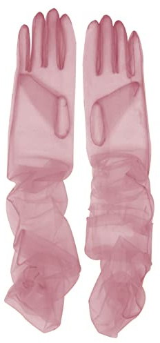 QRBTSCL Gants de mariage en tulle pour femme - Longs gants de fête d'opéra - Longueur du coude - 68,6 cm