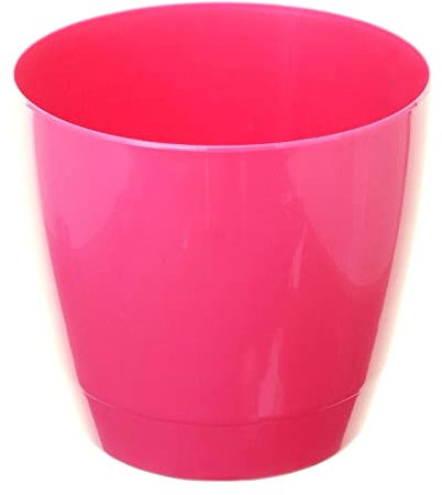 AMOS 22cm Round Indoor Outdoor Flower Plant Pot Fuchsia