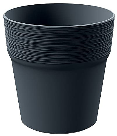 Prosperplast Furu Blumentopf, Abmessungen (mm) 147 x 147 x 148, anthrazit