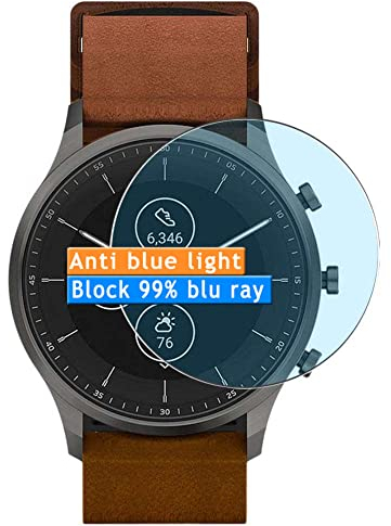 Vaxson 3 Stück Anti Blaulicht Schutzfolie kompatibel mit SKAGEN GEN 6 HYBRID JORN 42MM Display Bluelight folie folien Displayschutzfolie （ nicht Panzer Schutz Glas folie SchutzGlas nicht PanzerGlas ）